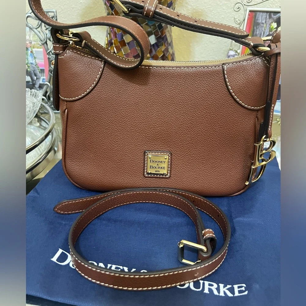 Dooney & Bourke Brown Leather Crossbody Bag - Picture 5 of 7